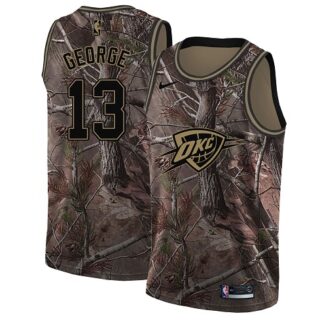 Nike Thunder #13 Paul George Camo Youth NBA Swingman Realtree Collection Jersey