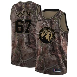 Nike Timberwolves #67 Taj Gibson Camo NBA Swingman Realtree Collection Jersey