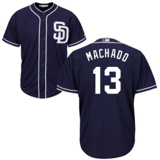 Padres #13 Manny Machado Navy Blue New Cool Base Stitched Baseball Jersey