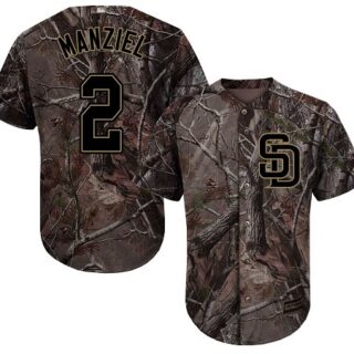 Padres #2 Johnny Manziel Camo Realtree Collection Cool Base Stitched Youth Baseball Jersey