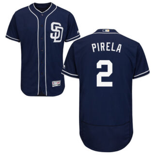 Padres #2 Jose Pirela Navy Blue Flexbase Authentic Collection Stitched Baseball Jersey