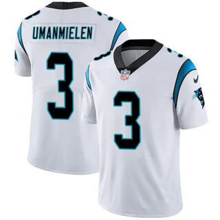 Men's Carolina Panthers #3 Princely Umanmielen Vapor Untouchable Jersey - Limited White