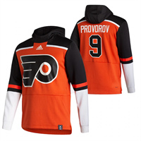 Philadelphia Flyers #9 Ivan Provorov Reverse Retro Pullover Hoodie Orange