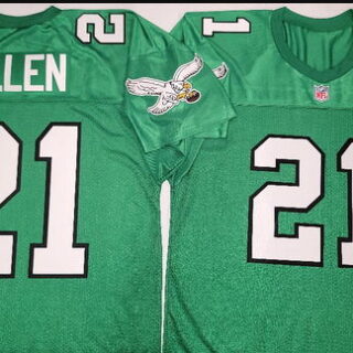 Philadelphia Eagles #21 ERIC ALLEN 90s Vintage Throwback Football Jersey KELLY GREEN
