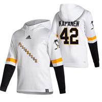 Pittsburgh Penguins #42 Kasperi Kapanen Reverse Retro Pullover Hoodie White