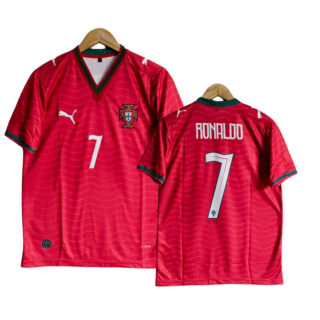 Men's Portugal National Team #7 Cristiano Ronaldo 2026 WorId Cup Authentic Jersey - Red
