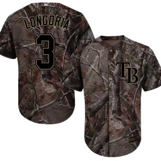 Rays #3 Evan Longoria Camo Realtree Collection Cool Base Stitched Baseball Jersey