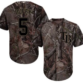 Rays #5 Matt Duffy Camo Realtree Collection Cool Base Stitched Youth Baseball Jersey