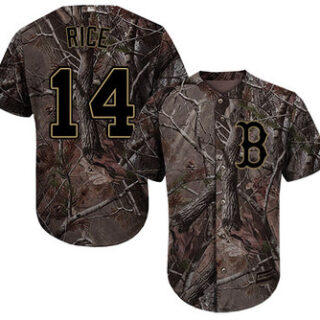 Red Sox #14 Jim Rice Camo Realtree Collection Cool Base Stitched Youth Baseball Jersey