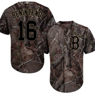 Red Sox #16 Andrew Benintendi Camo Realtree Collection Cool Base Stitched Youth Baseball Jersey