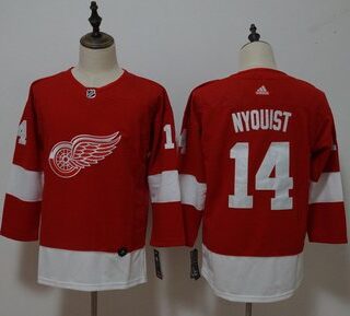 Youth Red Wings 14 Gustav Nyquist Red Adidas Jersey