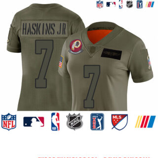 Redskins #7 Dwayne Haskins Jr Camo Women's Stitched Football Limited 2019 Salute to Service Jersey