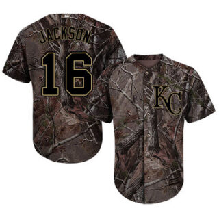 Royals #16 Bo Jackson Camo Realtree Collection Cool Base Stitched Baseball Jersey