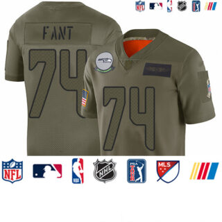 Seahawks #74 George Fant Camo Men's Stitched Football Limited 2019 Salute To Service Jersey