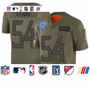 Titans #54 Rashaan Evans Camo Men's Stitched Football Limited 2019 Salute To Service Jersey