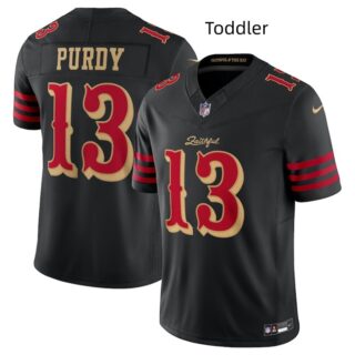 Toddler Custom San Francisco 49ers #13 Brock Purdy Black 2025 F.U.S.E. Rivalries Vapor Limited Stitched Football Jersey