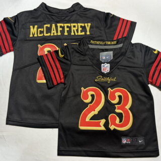 Toddlers San Francisco 49ers #23 Christian McCaffrey Black 2025 F.U.S.E. Rivalries Vapor Limited Stitched Football Jersey