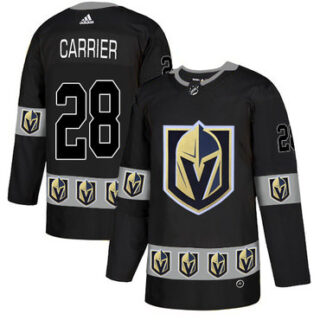 Vegas Golden Knights 28 William Carrier Black Team Logos Fashion Adidas Jersey