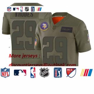 Vikings #29 Xavier Rhodes Camo Youth Stitched Football Limited 2019 Salute to Service Jersey