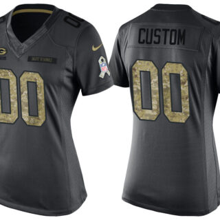 WOMEN'S GREEN BAY PACKERS ANTHRACITE CUSTOMIZED CAMO 2016 SALUTE TO SERVICE JERSEY
