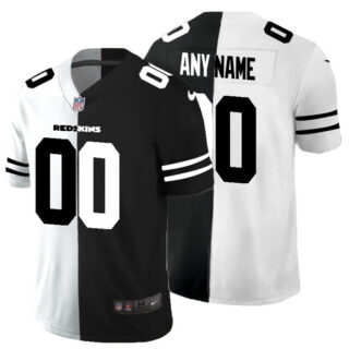 Washington Redskins Custom Men's Black V White Peace Split Nike Vapor Untouchable Limited NFL Jersey