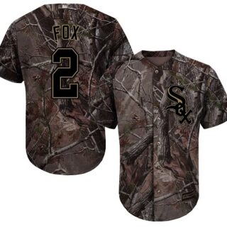 White Sox #2 Nellie Fox Camo Realtree Collection Cool Base Stitched Youth Baseball Jersey