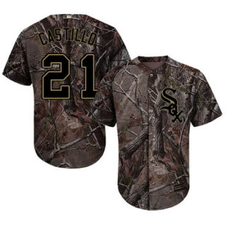 White Sox #21 Welington Castillo Camo Realtree Collection Cool Base Stitched Baseball Jersey