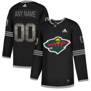 Wild Black Shadow Logo Print Men's Customized Adidas Jersey