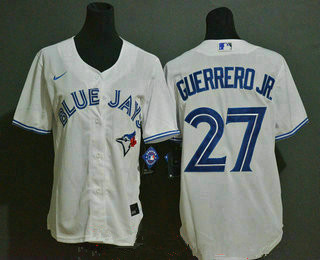 Wmen's Toronto Blue Jays #27 Vladimir Guerrero Jr. white stitched MLB cool base Nike Jerseys