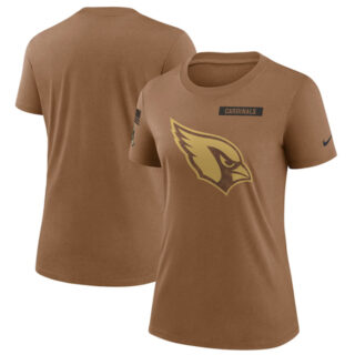 Women's Arizona Cardinals 2023 Brown Salute To Service Legend Performance T-Shirt(Run Small)