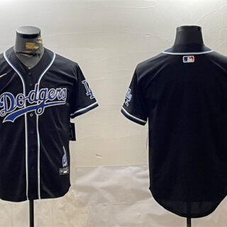 Women's Los Angeles Dodgers Blank Black 2024 World Series Champions Limited Stitched Baseball Jersey(Run Small)