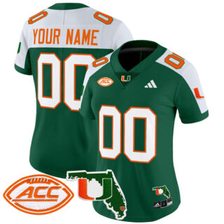 Women's Oregon Ducks Active Player Custom Green Alternat 2024 F.U.S.E. Florida Patch Vapor Limited Stitched Football Jersey(Run Small)