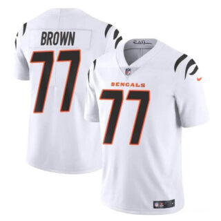 Youth Cincinnati Bengals #77 Trent Brown White Vapor Untouchable Limited Stitched Jersey