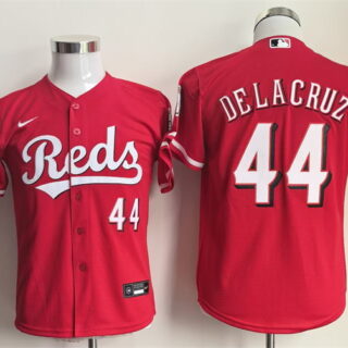 Youth Cincinnati Reds #44 Elly De La Cruz Red Cool Base Stitched Baseball Jersey