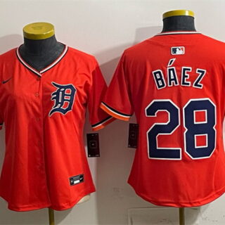 Youth Detroit Tigers #28 Javier Baez Orange 2026 Alternate Vapor Premier Limited Stitched Baseball Jersey
