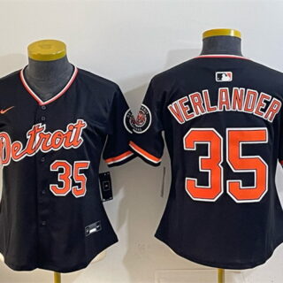 Youth Detroit Tigers #35 Justin Verlander Black 2026 Alternate Vapor Premier Limited Stitched Baseball Jersey