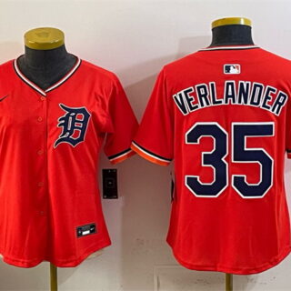 Youth Detroit Tigers #35 Justin Verlander Orange 2026 Alternate Vapor Premier Limited Stitched Baseball Jersey