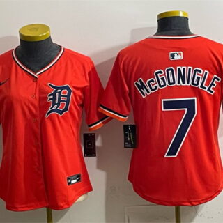 Youth Detroit Tigers #7 Kevin McGonigle Orange 2026 Alternate Vapor Premier Limited Stitched Baseball Jersey