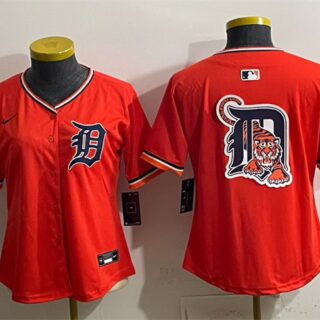 Youth Detroit Tigers Team Big Logo Orange 2026 Alternate Vapor Premier Limited Stitched Baseball Jersey
