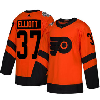 Youth Flyers #37 Brian Elliott Orange Authentic 2019 Stadium Series Stitched Youth Hockey Jersey