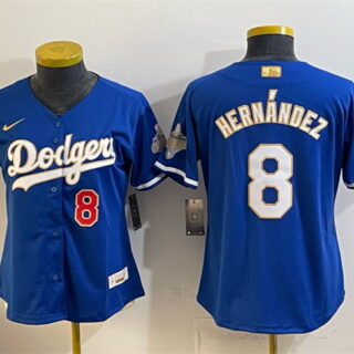 Youth Los Angeles Dodgers #8 Enrique Hernandez Royal 2026 Alternate Gold Collection Stadium Stitched Baseball Jersey