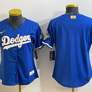 Youth Los Angeles Dodgers Blank Royal 2026 Alternate Gold Collection Stadium Stitched Baseball Jersey