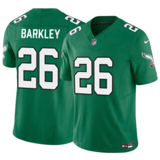 Youth Philadelphia Eagles #26 Saquon Barkley Green 2023 F.U.S.E Vapor Untouchable Limited Throwback Stitched Football Jersey