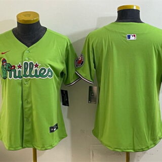 Youth Philadelphia Phillies Blank Light Green Phanatic Limited Stitched Jersey