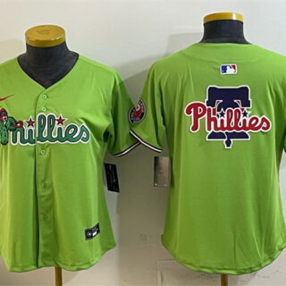 Youth Philadelphia Phillies Team Big Logo Light Green Phanatic Limited Stitched Jersey