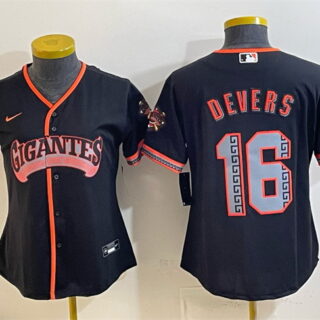 Youth San Francisco Giants #16 Rafael Devers Black 2026 Alternate Stadium Stitched Baseball Jersey