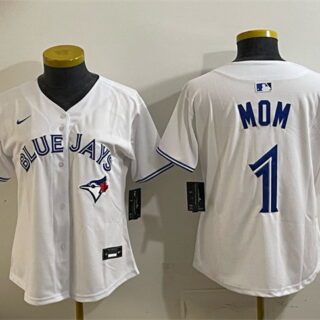 Youth Toronto Blue Jays #1 Mom White Limited Stitched Baseball Jersey