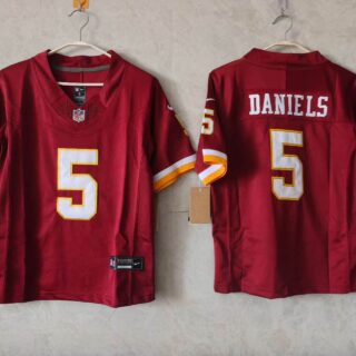 Youth Washington Commanders #5 Jayden Daniels Burgundy 2026 F.U.S.E. Vapor Limited Stitched Football Jersey
