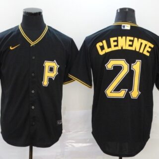 Youth Pittsburgh Pirates #21 Roberto Clemente Black Cool Baseball Stitched Jersey