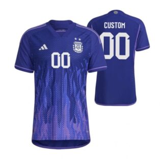 Men's Custom Argentina National Team Purple Away Soccer Jersey 2022-23